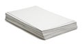 Stack of Blank White Paper Isolated Royalty Free Stock Photo