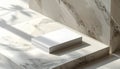 Stack of White Paper on Marble Surface Royalty Free Stock Photo