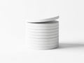 Stack of white paper rolls on a clean surface Royalty Free Stock Photo