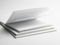 Stack of white paper sheets on a clean surface Royalty Free Stock Photo