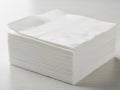 Stack of white paper sheets on a clean surface Royalty Free Stock Photo