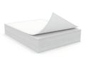 Stack of white paper sheets on a clean surface Royalty Free Stock Photo