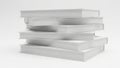 Stack of white paper sheets on a clean surface Royalty Free Stock Photo