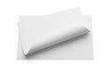 Stack of white paper sheets with a curled edge Royalty Free Stock Photo