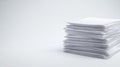 Stack of white paper sheets on plain background Royalty Free Stock Photo