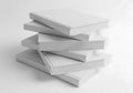 Stack of white paper sheets isolated on white background Royalty Free Stock Photo