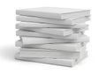 Stack of white paper sheets isolated on white background Royalty Free Stock Photo