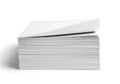 Stack of white paper sheets isolated on white background Royalty Free Stock Photo