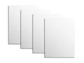 Stack of white paper sheets isolated on white background Royalty Free Stock Photo