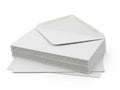 Stack of white paper sheets isolated on white background Royalty Free Stock Photo