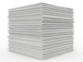 Stack of white paper sheets isolated on white background Royalty Free Stock Photo