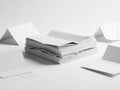 Stack of white paper sheets isolated on white background Royalty Free Stock Photo