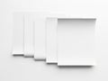 Stack of white paper sheets isolated on white background Royalty Free Stock Photo