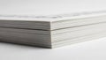 A stack of white paper sheets with neat edges placed horizontally Royalty Free Stock Photo