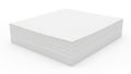 Stack of white paper sheets neatly arranged on a flat surface Royalty Free Stock Photo