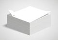 A stack of white paper sheets is neatly arranged, forming a rectangular block Royalty Free Stock Photo