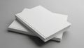 Stack of white paper sheets on gray background Royalty Free Stock Photo