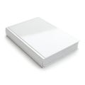 A stack of white paper sheets neatly arranged on a surface Royalty Free Stock Photo