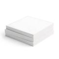 A stack of white paper sheets on a plain white background Royalty Free Stock Photo