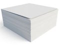 Stack of white paper sheets on a plain white background isolated on white background Royalty Free Stock Photo