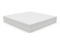 Stack of white paper sheets on a plain white background Royalty Free Stock Photo