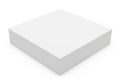 A neatly arranged stack of white paper sheets on a plain white background for office stationery use Royalty Free Stock Photo