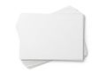 Stack of white paper sheets on a plain white background Royalty Free Stock Photo