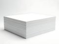 A stack of white paper sheets on a plain background Royalty Free Stock Photo