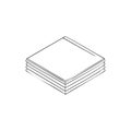 Stack of White Paper Sheets Sketch Icon Design Royalty Free Stock Photo