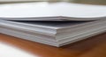 Stack of white paper sheets on Royalty Free Stock Photo