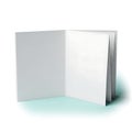 A stack of white paper sheets standing upright Royalty Free Stock Photo