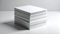 Stack of White Paper Sheets on White Surface Royalty Free Stock Photo