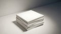 Stack of White Paper on White Surface Royalty Free Stock Photo