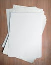 Paper document template with metal clips Royalty Free Stock Photo