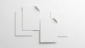 Stack of white papers isolated on white background Royalty Free Stock Photo