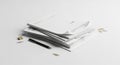 Stack of white papers with printed Royalty Free Stock Photo