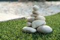 Stack of white pebble stones Royalty Free Stock Photo