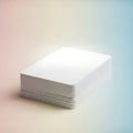 A stack of white perforated paper sheets on a colorful background Royalty Free Stock Photo