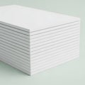 A stack of white perforated paper sheets Royalty Free Stock Photo