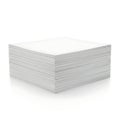A stack of white perforated paper sheets Royalty Free Stock Photo