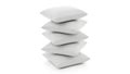Stack of white pillows isolated on white background Royalty Free Stock Photo
