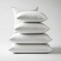Stack of white pillows isolated on white background Royalty Free Stock Photo
