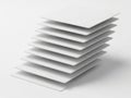Stack of white plates isolated on white background Royalty Free Stock Photo