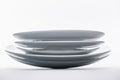 Stack of white porcelain plates Royalty Free Stock Photo