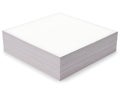 Stack of white printer paper on desk Royalty Free Stock Photo