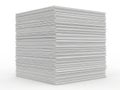 Stack of white printer paper isolated on white background Royalty Free Stock Photo