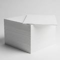 Stack of white printer paper isolated on white background Royalty Free Stock Photo