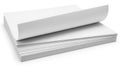 Stack of white printer paper isolated on white background Royalty Free Stock Photo