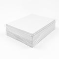 Stack of White Printer Paper Sheets in Clear Plastic Wrapping Close Up Royalty Free Stock Photo