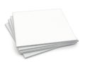 Stack of white printer paper sheets on desk Royalty Free Stock Photo